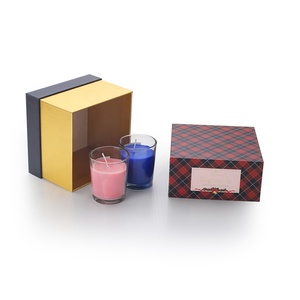 Free Design Custom Eco-friendly Creative Cube Paper Box Candle Jar With Lid