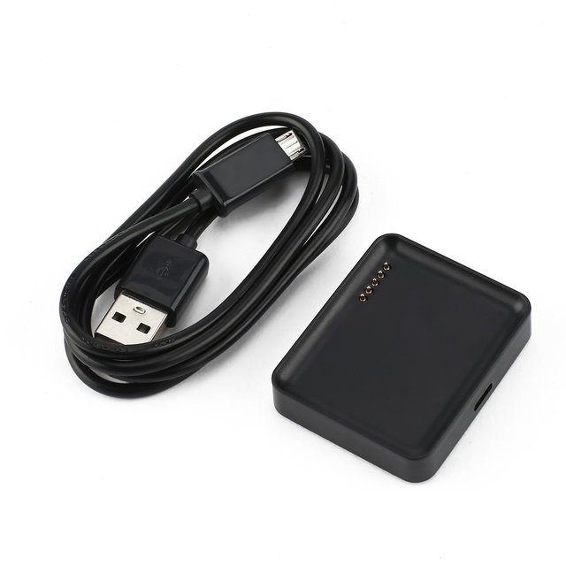 Black Smartwatch Charging Cradle Dock for LG LG-W10 G Watch R W100 Smart Watch Battery Charger With Micro Usb Cable