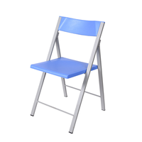 Chaise de formation pliable sans accoudoirs en plastique empilable pour salle de conférence, usage intérieur/extérieur, idéale pour les invités