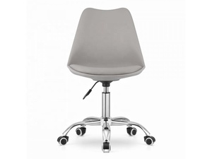 <span class=keywords><strong>Silla</strong></span> de Oficina Moderna y Económica, Giratoria, de Plástico, con Cojín Gris, con Elevación a Gas - Product Image 5