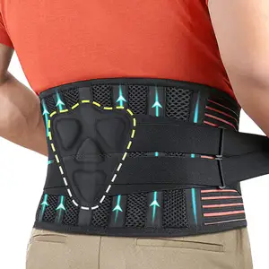 Factory OEM Gym Men Women Safety 3D Knitted Waist Brace Lower Spinal Decompression Lumbar Support Back Belt