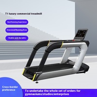 Tapis roulant de gymnastique commercial intelligent avec grand écran LCD Équipement de fitness à faible bruit pour usage domestique Type de conduite électrique