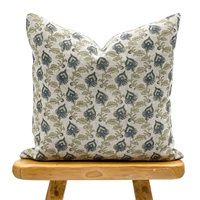 Housse de coussin décorative en pur coton à motif floral marin et feuilles, taie d'oreiller pour chaise, fournisseur de décoration intérieure