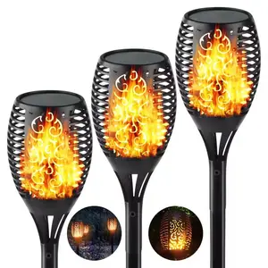 High-Quality Outdoor Waterproof 33/51/72/96 LED Solar Flame Torch Light For Decorative Courtyard Landscape Garden Pathway