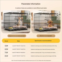 Petite cage de sauvetage pliable moderne en fil métallique pour chiens et chats avec fermeture à bouton, utilisation intérieure et extérieure, motif uni