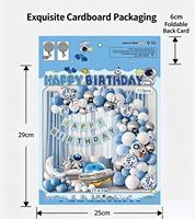 Nouvel ensemble de chaînes de ballons tendance sur le thème bleu, kit d'arche de ballons métalliques pour la décoration de lieux de fête d'anniversaire et de baby shower pour garçons
