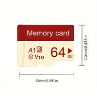 Carte mémoire en gros à bas prix, carte TF 64 Go, mini carte SD, classe 10, 128 Go, SD pour appareil photo, radio, caméra de sécurité avec adaptateur