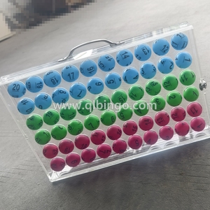 Meilleur produit : Machine de jeu de <span class=keywords><strong>bingo</strong></span> traditionnelle à six faces avec impression de numéros de 0 à 9, boules de loterie de 40 mm - Product Image 4