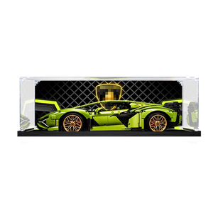 Boîte de présentation verticale moderne en acrylique, anti-rouille, facile à assembler, avec module de montage de cartes, couvercle anti-poussière, 42115 <span class=keywords><strong>Lamborghini</strong></span> SIAN - Product Image 6
