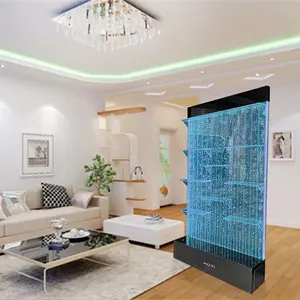 Por encargo LED iluminación acuario onda agua burbuja panel pared pantalla divisor de habitación