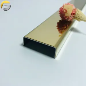 ZB0094 304 acciaio inossidabile Color oro a forma di U Design personalizzato bordo bordo piastrella