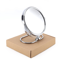 Miroir de courtoisie rond de haute qualité, design personnalisé, miroir de table double face, miroir de maquillage de bureau pour la maison et la chambre