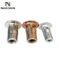 Inserts filetés pré-bulbés en acier inoxydable galvanisé, Inserts filetés à fente, écrou croisé plus écrou lanterne rivet écrou