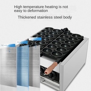 Snack Machine Electric smiley Face <b>Egg</b> Waffle Machine with Stainless Steel 12 Grids <b>Egg</b> Waffle Cone Bubble Waffle Making Machine - Product Image 3