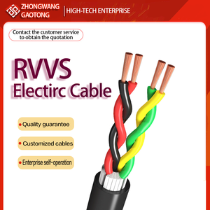 כבל אזעקת אש RVVS זוגי מוצלב 300/500V עם מעטפת PVC גמישה למערכת גילוי עשן בבניינים - Product Image 2