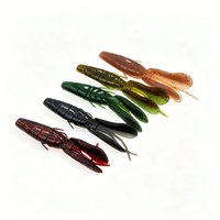 Leurre souple bicolore Beaver de 3,5 pouces, 8,2 g, 4 pièces, pour la pêche au jig Texas Free Carolina Rig
