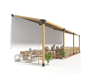 Kit de supports de pergola à toit incliné avec poutres en bois surélevées 4x4 '', kit de pergola bricolage support d'angle <span class=keywords><strong>120</strong></span> à 3 voies - Product Image 3