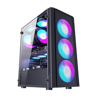 New Design Gaming Pc Cabinet Casing for Water Cooling Hardware & Software Pc case with Power Supply Gaming case Full Tower