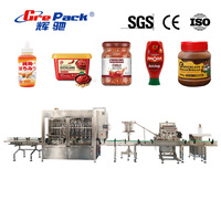 Machine automatique de remplissage et de bouchage de sauce à piston servo pour ketchup, sauce chili, sauce chocolat