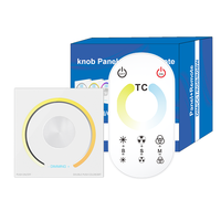 Contrôleur de bande LED CCT avec écran tactile, variateur de lumière, contrôle de température de couleur constante, DC12V 24V, télécommande RF sans fil, réglage de la luminosité