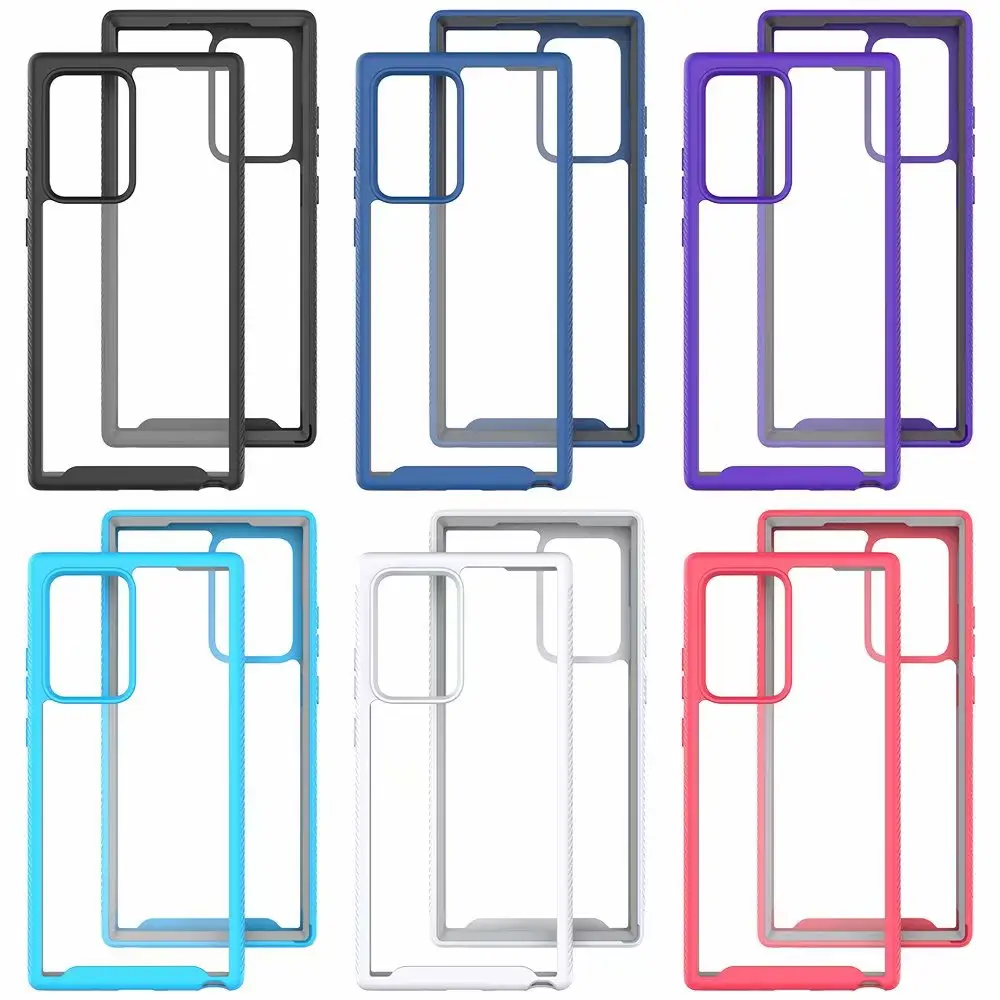 2020 New Wholesale Best Selling 360 Shockproof acrylic mobile phone case cover bumper for Samsung Galaxy Note 20 Ultra