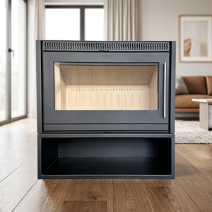 Poêle à <span class=keywords><strong>bois</strong></span> d'intérieur décoratif de luxe sur mesure pour salon de villa, avec grande vue - Product Image 2