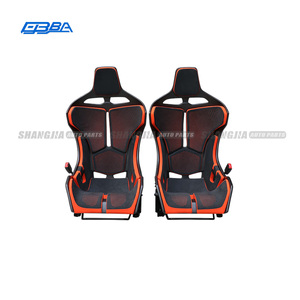 Sièges de course en fibre de carbone sèche orange, design haut de gamme, personnalisables, pour McLaren MSO Senna - Product Image 1