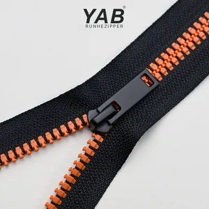 YAB Factory Custom Zip Resin Zipper 5# Resin Common Teeth Resin Zipper For Home Textile