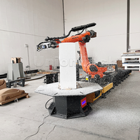 Robot KUKA KR210 pour le fraisage de moules de sablage, usinage CNC 7 axes
