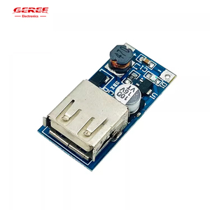 GEREE Convertisseur Boost DC-DC Chargeur <span class=keywords><strong>USB</strong></span> 3V 3.7V à 5V 600mA pour DC0.9V ~ 5V à 5V Adaptateur secteur avec lampe pilote - Product Image 1
