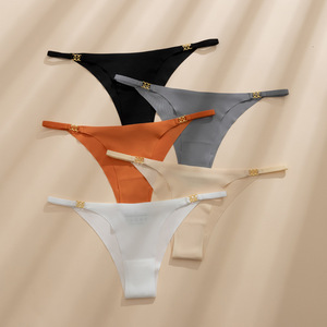 Tanga sin Costuras de Cintura Baja para Mujer, Suave, Transpirable, de Secado Rápido, Ropa Interior Femenina Delgada, OEM ODM - Product Image 3