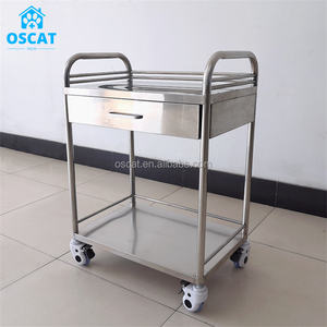 ओसकैट उपकरण बहुउद्देशीय स्टेनलेस स्टील चिकित्सा रोगी सर्जिकल उपकरण ट्रॉली - Product Image 6