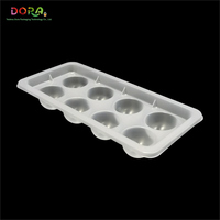 Boîtes à œufs en plastique PS transparent de qualité alimentaire en gros, taille et couleur personnalisables, forme rectangulaire, logo personnalisé - Marque Dora