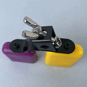 Cloche à vache en plastique bicolore à deux tonalités (haute et basse) avec bloc carré en bois connecté, instrument de percussion Orff pour l'accompagnement de groupe - Product Image 3