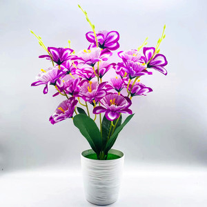 Orchidée Phalaenopsis Artificielle Qi Xing 35 cm, Fleur en Soie en Pot, Décoration Intérieure - Product Image 2