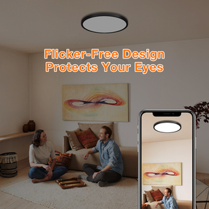 Lámpara de Techo LED Empotrada de 12''/15.8'' en Stock en EE. UU./Canadá Lámpara Redonda Moderna Regulable de 120V con Certificación ETL y Envío Gratuito para Dormitorio - Product Image 6