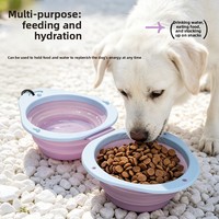 Gamelle pliable personnalisable en TPR pour animaux de compagnie, directement de l'usine – Bol de voyage portable pour chiens et chats, gamelle pliable pour nourriture et eau pour animaux de compagnie en extérieur
