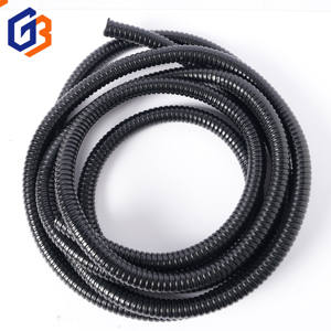 Гибкий защитный рукав для кабеля и проводов из металла с пластиковым покрытием, 13 мм, черный, огнестойкий, для защиты электропроводки, -40~+150°C - Product Image 1