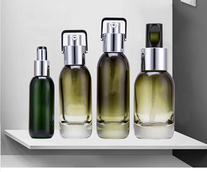 Chất Lượng Cao Bơm Chai Sang Trọng Vuông Lotion Bơm Chai Thủy Tinh Với Anodized Nhôm Nắp - Product Image 6