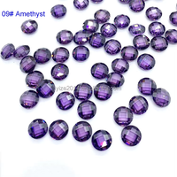 Pierres précieuses multicolores de 3 mm et 4 mm, pierres synthétiques en zircone cubique, pierres pour bijoux, zircone cubique pour la fabrication de bijoux
