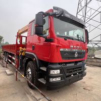 Camion-grue Sinotruk Howo 6x4, grue montée sur camion de 12 tonnes, grue de chantier XCM9, grue à flèche télescopique hydraulique, Weichai 320HP
