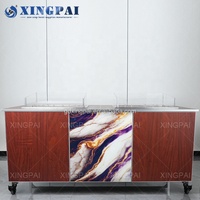 XINGPAI Équipement de banquet de mariage Table de buffet oblongue Buffet pliant moderne Table de centre de restauration à Dubaï