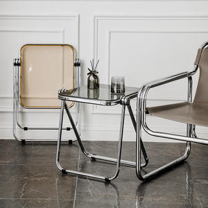 Table d'appoint et de chevet pliable moderne en acrylique transparent, modèle HC-H, pour le camping et la salle de séjour - Product Image 3