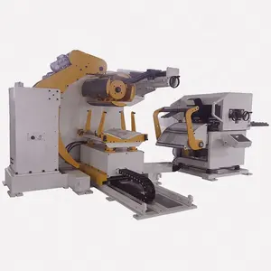 3 in 1 servo feeder metal coil uncoiler automatic hydraulic leveling feeding punching production line with factory price