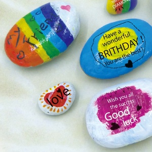 Rocce di pittura piatte-lisce Extra Large per bambini fai da te artigianato Rock-spessa <span class=keywords><strong>gentilezza</strong></span> in pietra giardino decorazioni per <span class=keywords><strong>la</strong></span> casa pasqua giocattoli educativi - Product Image 4