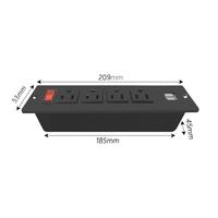 20W PD Hızlı Şarjlı Tip C Girişli 4 AC Prizli 2 USB Portlu 125V Anma Gerilimli ABS Mobilya Uzatma Prizi Topraklamasız Güç Soketi (ABD)