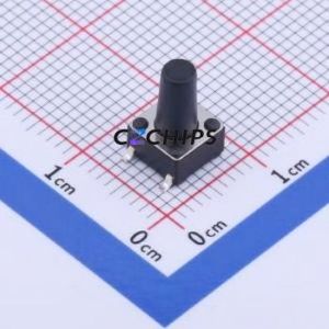 GT-TC089A-H100-L1 Tactile Switch SMD-4P,6x6mm Switch Single Pole Single Throw Round Button 1.6N Vertical Mount - Product Image 1