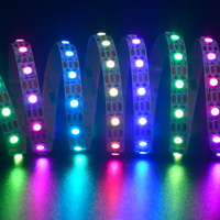 Bande LED RVB adressable flexible haute densité en forme de S, 60 LED/m, 24 V, 12,5 W/m, PCB en forme de serpent, programmable