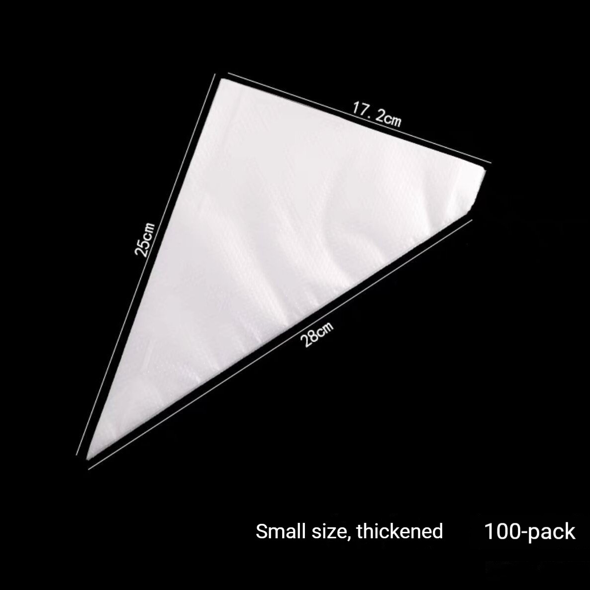 Poche à douille blanche épaissie, petit format, 8 fils (lot de 100)