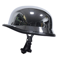 Casco de Motocicleta Retro Estilo M35 de la Segunda Guerra Mundial con Proceso de Galvanoplastia, Medio Casco